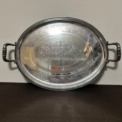 クリストフル　オーバルトレイ　サービスプレート　　シルバー　精巧細工のサムネイル