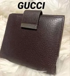 専用GUCCI【グッチ】二つ折り財布　ウォレット　ブラウン　オールレザー