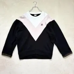 yn350 フィラ イーハイフン コラボ V切替えプルオーバー ラメ ピンク