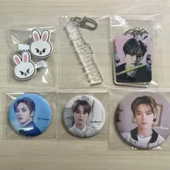 Straykids リノ トレカアクスタ缶バッチまとめ売り Straykids スキズ リノ トレカ ほっぺハートとピースの2枚セット