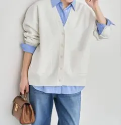 スピックアンドスパン　カーディガン　白