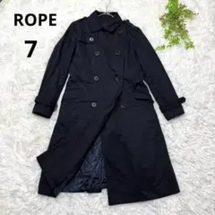 ROPE ロペ◆ベーシックトレンチコート ダブルブレスト(7)ライナー付　黒