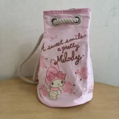 新品 レトロ マイメロディ ロープリュック バラ サンリオのサムネイル