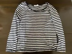 白黒ストライプ 長袖Tシャツ Lサイズ