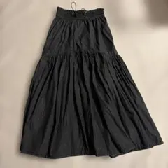 クラシカルエルフ　ブラックデニム　フレアロングスカート