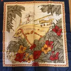 美品　アルヴィエロマルティーニ　カリブ海風景スカーフ 約90cm スカーフ