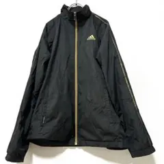 adidas アディダス 古着 ヴィンテージ トラックジャケット 黒 金 M