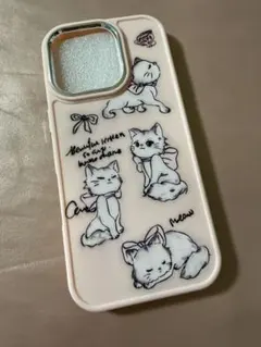 iPhone16Pro ケース 猫 かわいい 韓国風 クリア 新品　猫