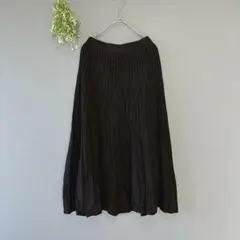 ローリーバイコーナーズ［M］上品ナチュラル◎ウエストゴム◎ニットプリーツスカート