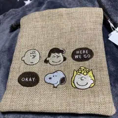 PEANUTS COCOART キャラクター刺繍ポーチ