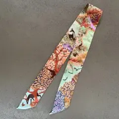 c*o様 HERMES ツイリー　睡蓮柄　シルクスカーフ ライムグリーン c*o様 HERMES ツイリー 睡蓮柄 シルクスカーフ ライムグリーン - メルカリ