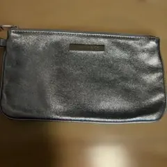 Tiffany メタリックシルバーポーチ　美品
