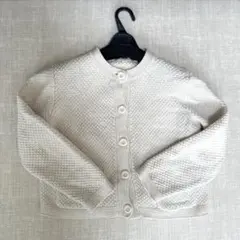UNIQLO ニットショートジャケット　カーディガン　ホワイト　Sサイズ　値下げ