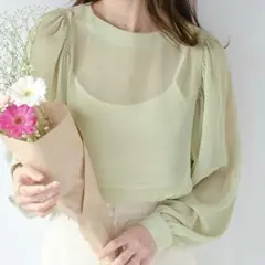 Chaco closet シアークレープボリュームスリーブブラウスのサムネイル
