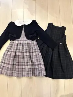 【卒園・入学4点セット】フォーマルドレス 110cm 2点 ブラウス ジャケット