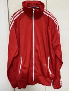 adidas 曲がりポケットトラックジャケット XL レッド
