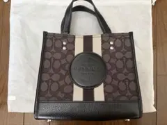 美品⭐︎COACH デンプシー シグネチャー 2way トートバッグ　ブラック