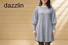 dazzlin グレー バルーンスリーブ ワンピース