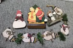 クリスマス 飾り物 スノーマン 雪だるま サンタさん アメリカ ヴィンテージ