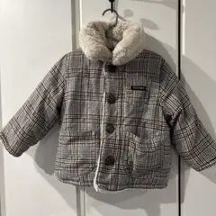 アウター　チェック　リバーシブル　ボア　フリース　プティマイン