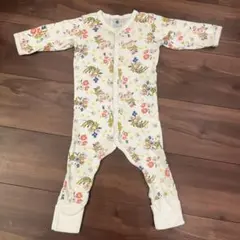 Petit Bateau 花柄ロンパース 6m/67cm