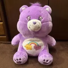 ケアベアお座りぬいぐるみビッグ　紫パープル