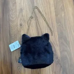 ネコファーショルダー ブラック