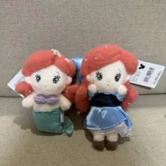 アリエル ぬいぐるみキーチェーン リトル・マーメイド ドレス 2体