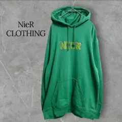 NieR CLOTHING パーカー 緑 ロゴ刺繍 2XL
