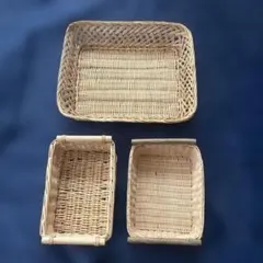 無印良品【廃盤品】重なるブリ材バスケット3個セット 収納かご - メルカリ
