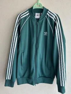激レア adidas トラックジャケット M ダブルジップ エメラルドグリーン