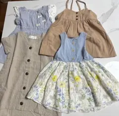 【超美品】夏服　ワンピース　ビスチェ　セット　95㎝ ４点セット　まとめ売り