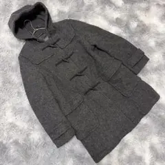 UNIQLO ユニクロ（XL）ダッフルコート ダークグレー ウール混 フード付