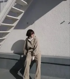 HOODED SWEAT ALL IN ONE BEIGE⚠️5月末まで値引き中 ✴︎新品タグ付き✴︎HOODED SWEAT ALL IN ONE ベージュ - メルカリ