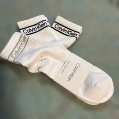 Calvin Klein ロゴ入りソックス 26-28cm 4足セット　靴下
