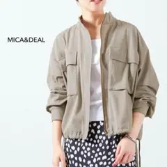 【未使用 タグ付き】MICA&DEAL スタンドカラーシアーブルゾン ベージュ