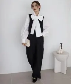 COCO DEAL ニット＆ブラウス レイヤード風ボウタイブラウス ニット 