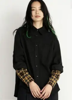 【STOF(ストフ)】Layer Sleeve Shirt シャツ