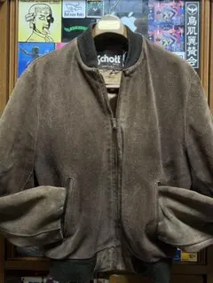 Schott 80〜90s US製 スエード製レザージャケット ボンバーブルゾン