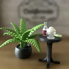 新品プレイモービル カウンターテーブルと観葉植物　ライチジュース　アイスクリーム