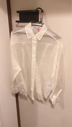 ♡3連休セール 超美品ZARA シースルーシャツ♡