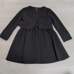 黒いリボン付きフォーマルワンピース　ジャケット