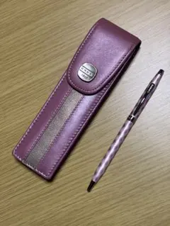 【美品】CROSS クロス ボールペン ＆ 2本差し ペンケース セット
