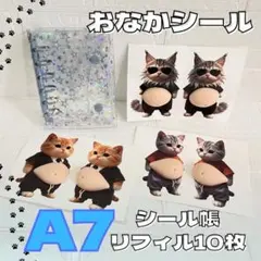 お得❤星柄 シール帳 おなかぷにぷにシール クリア A7 リフィル付 キラキラ