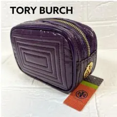 トリーバーチ TORY BURCH ポーチ パープル ゴールドロゴ