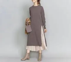 BEAUTY&YOUTH UNITEDARROWSサイドスリットニットワンピース