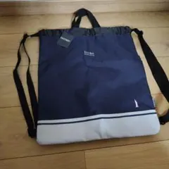 新品タグ付きEASTBOY ナイロン製ナップザック ネイビー/グレーのサムネイル