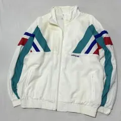 90s Adidas ナイロンジャケット ボックスシルエット トレフォイル 刺繍