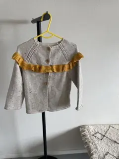 110cm フリルニットカーディガン