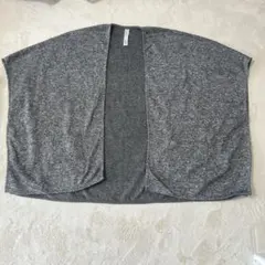 BALANCE COLLECTION ポンチョ風カーディガン グレー OS